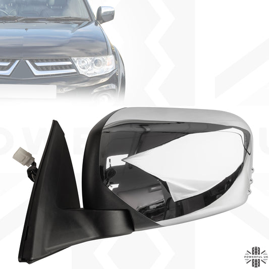 Wing Mirror Assembly - Chrome - LH - for Mitsubishi L200 2012-15