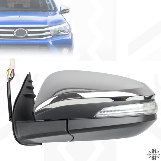 Wing Mirror Assembly - Chrome - LH - for Toyota Hilux Mk8 (2016+)