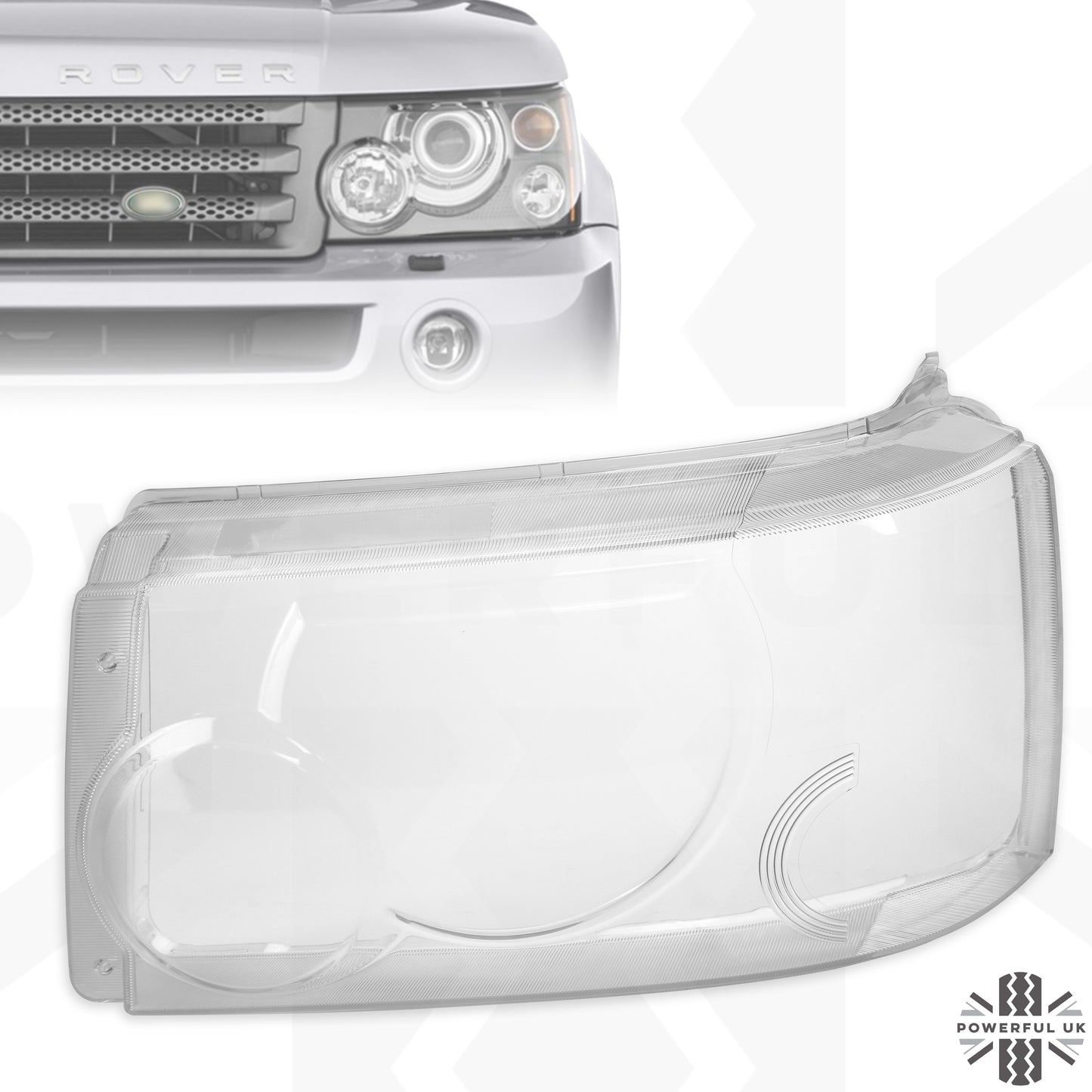 Replacement Headlight Lens - Early Type - for Range Rover Sport 2005 - LH