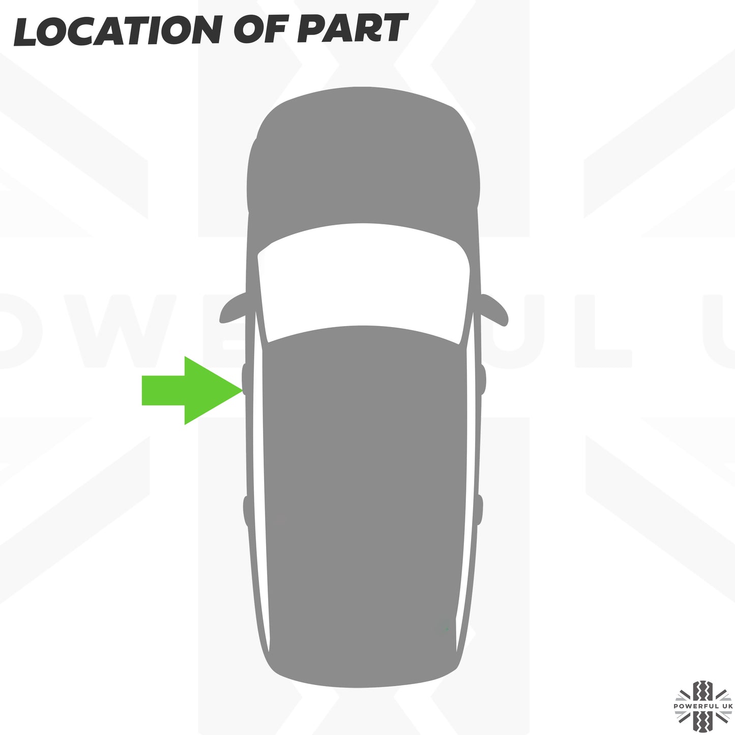 Replacement Door Handle Key Piece in Black for Range Rover Evoque - LH