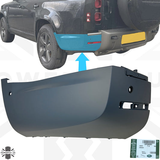Genuine Rear Bumper Corner for Land Rover Defender L663 130 in Primer - LEFT