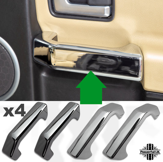 Interior Door Pull Set (4pc) - Chrome - for Land Rover Discovery 3