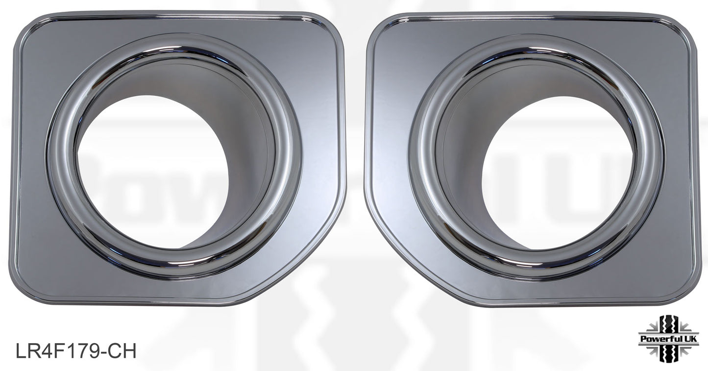 Front Bumper Fog Lamp Bezels Facelift look - Full Chrome - for Land Rover Discovery 4 2010-14