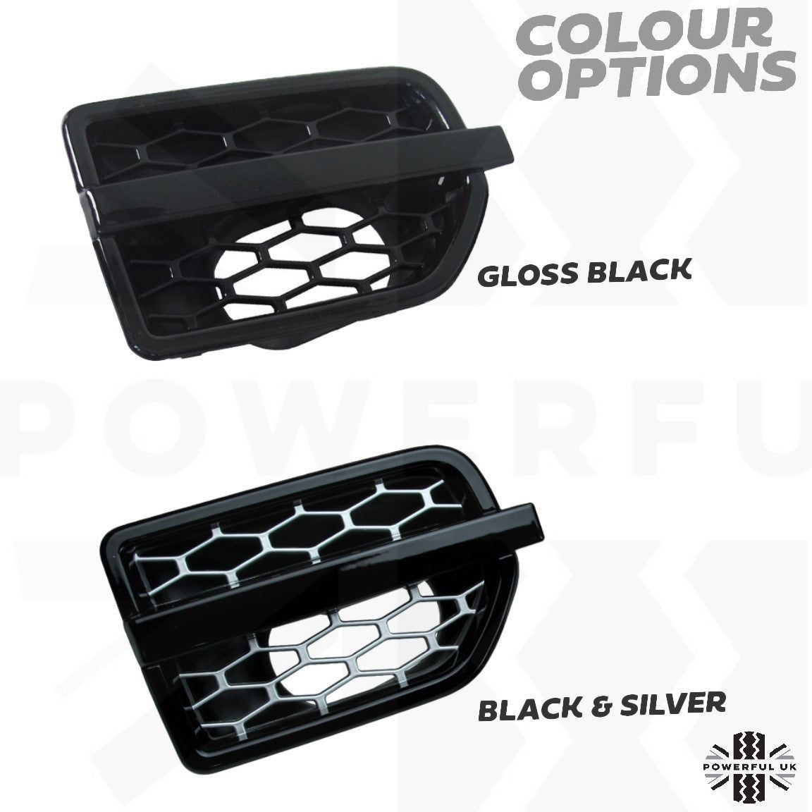 Side Vents - Gloss Black - for Land Rover Discovery 4 - PAIR