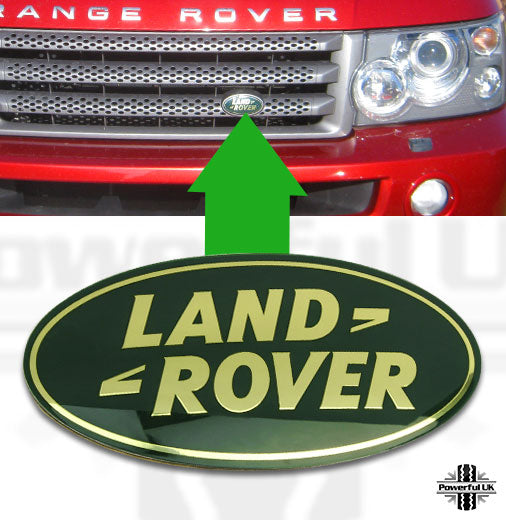 Genuine Front Grille Badge - Green & Gold - for Range Rover Sport L320
