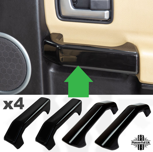 Interior Door Pull Set (4pc) - Gloss Black - for Land Rover Discovery 3