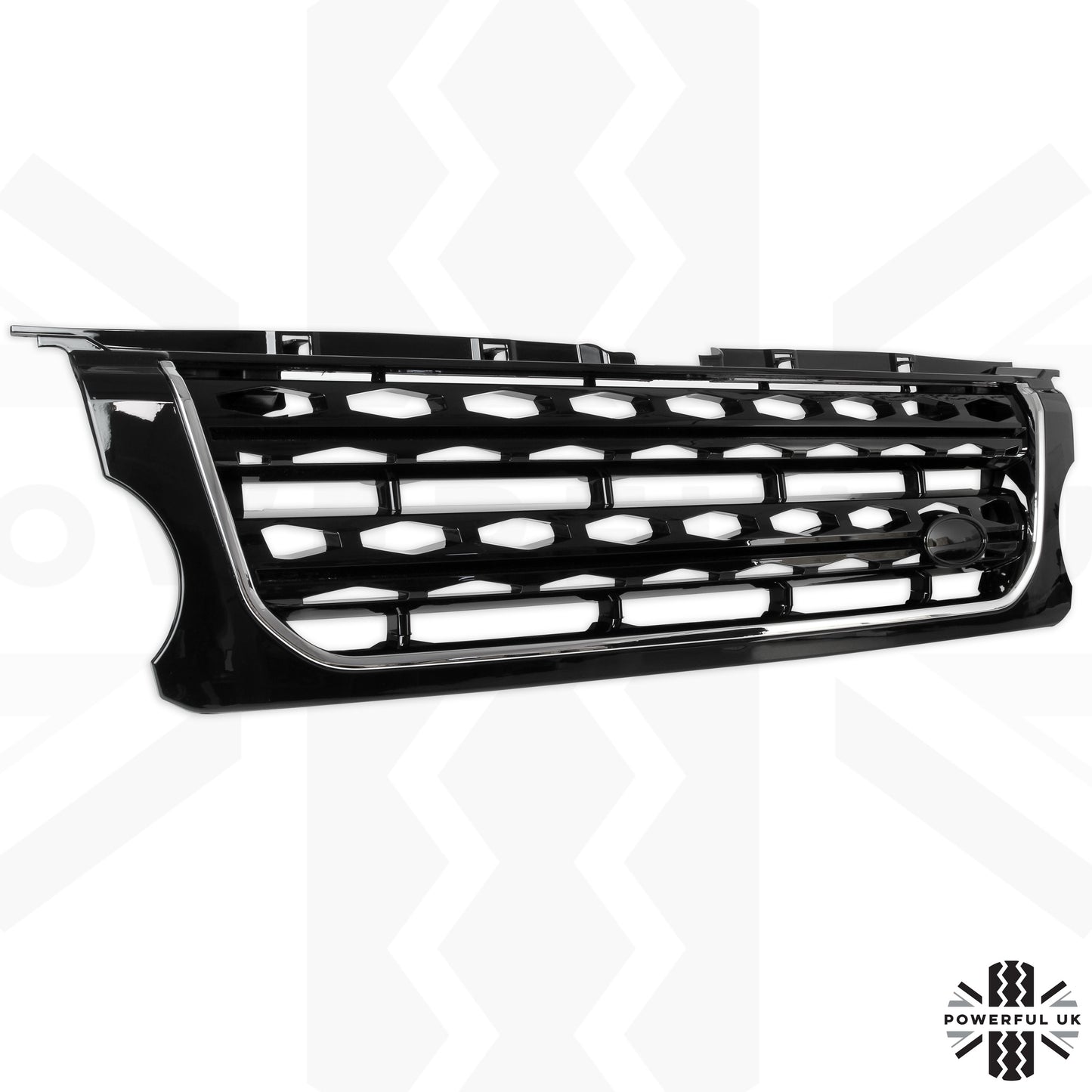 Front Grille - Black / Chrome / Black - for Land Rover Discovery 4 Facelift 2014 on