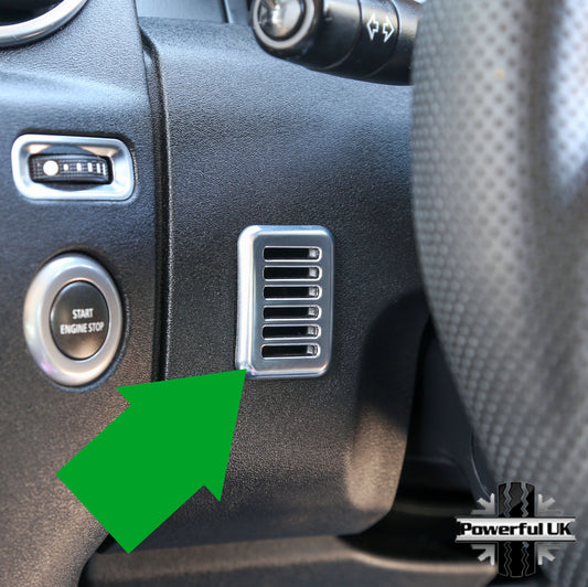 Interior Dash Temperature Sensor Trim - Silver - for Land Rover Discovery 3 & 4