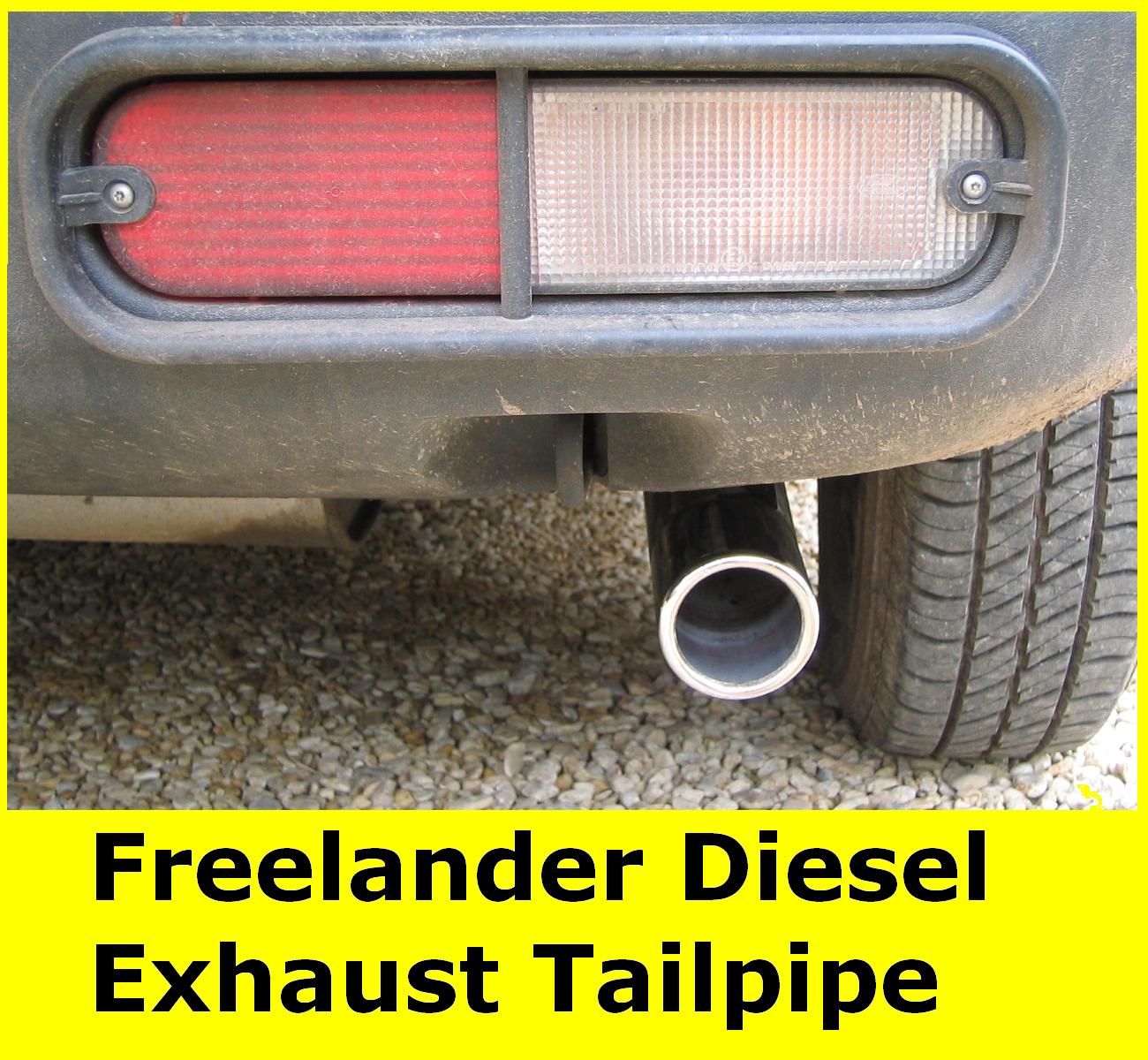 Chrome Single Exhaust Tip - Diesel  - for Land Rover Freelander 1