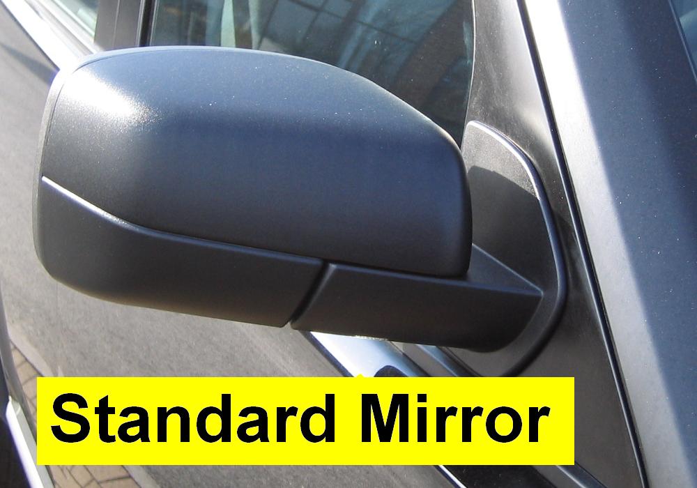 Top Half Mirror Covers for Land Rover Freelander 2 (07-09 Mirrors) - Matt Black