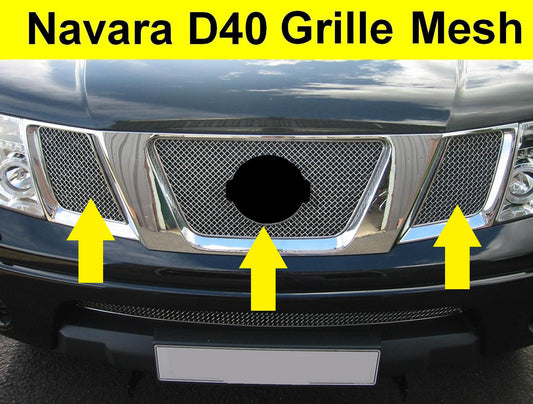 Chrome Mesh Grille Kit to '09 for Nissan Navara D40 / Pathfinder