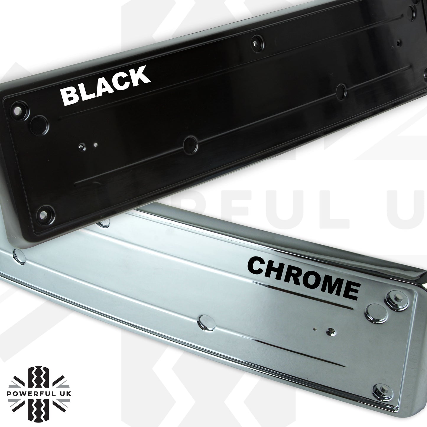 Front Number Plate Plinth - Black - for Land Rover Discovery 3