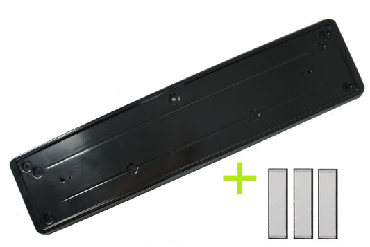 Front Number Plate Plinth - Black - for Land Rover Discovery 3