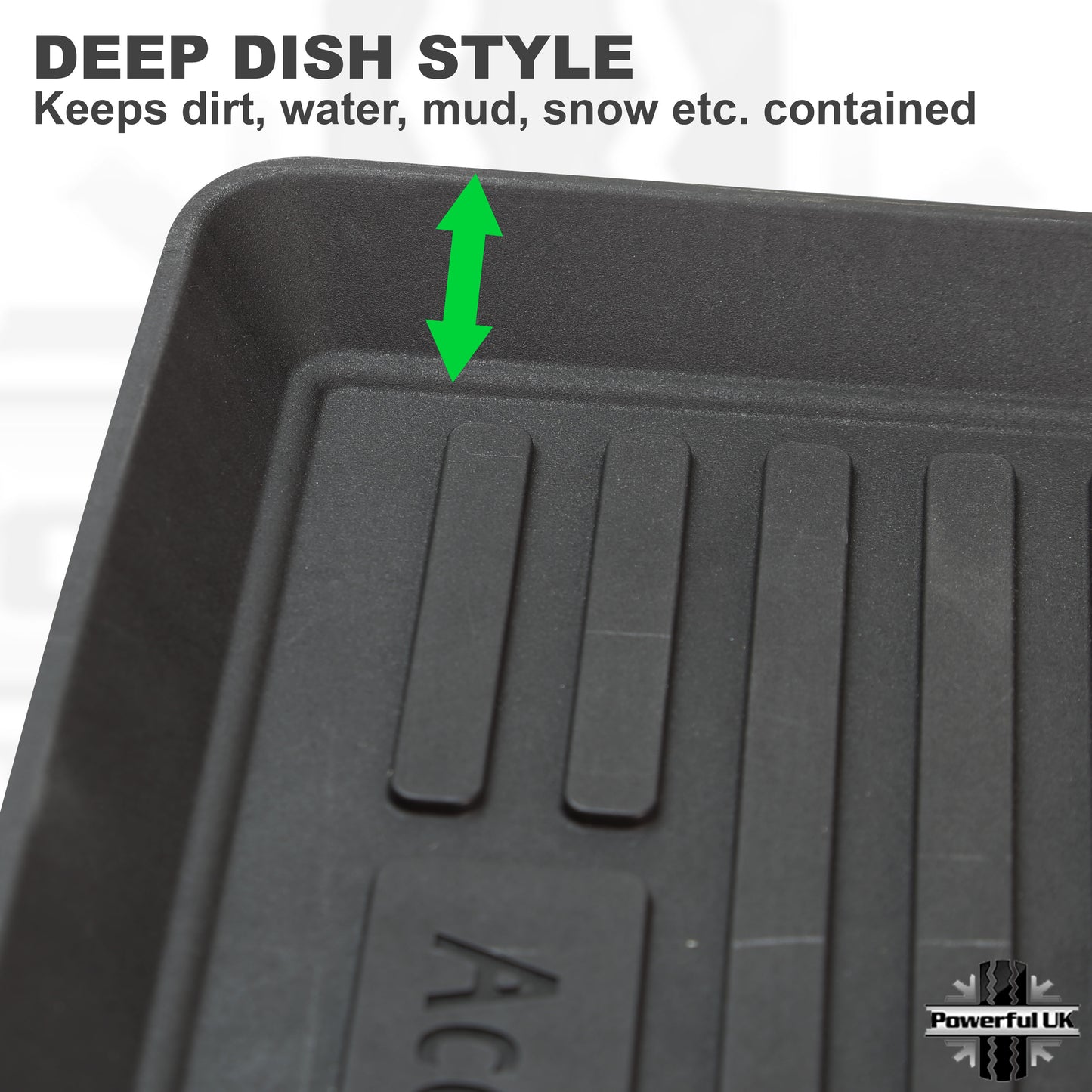 Deep Dish Rubber Mat Set (5pc) for Ford Ranger 2012 +