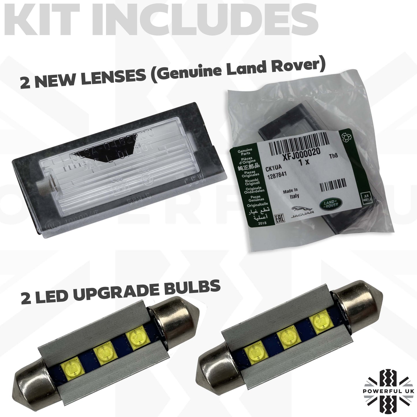 LED number licence plate light upgrade KIT for Range Rover L322