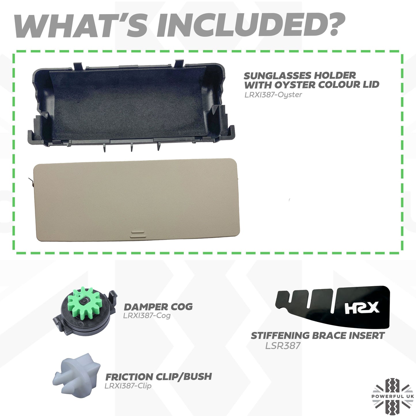 Sunglass Holder Retrofit Kit for Land Rover Defender L663 - Oyster