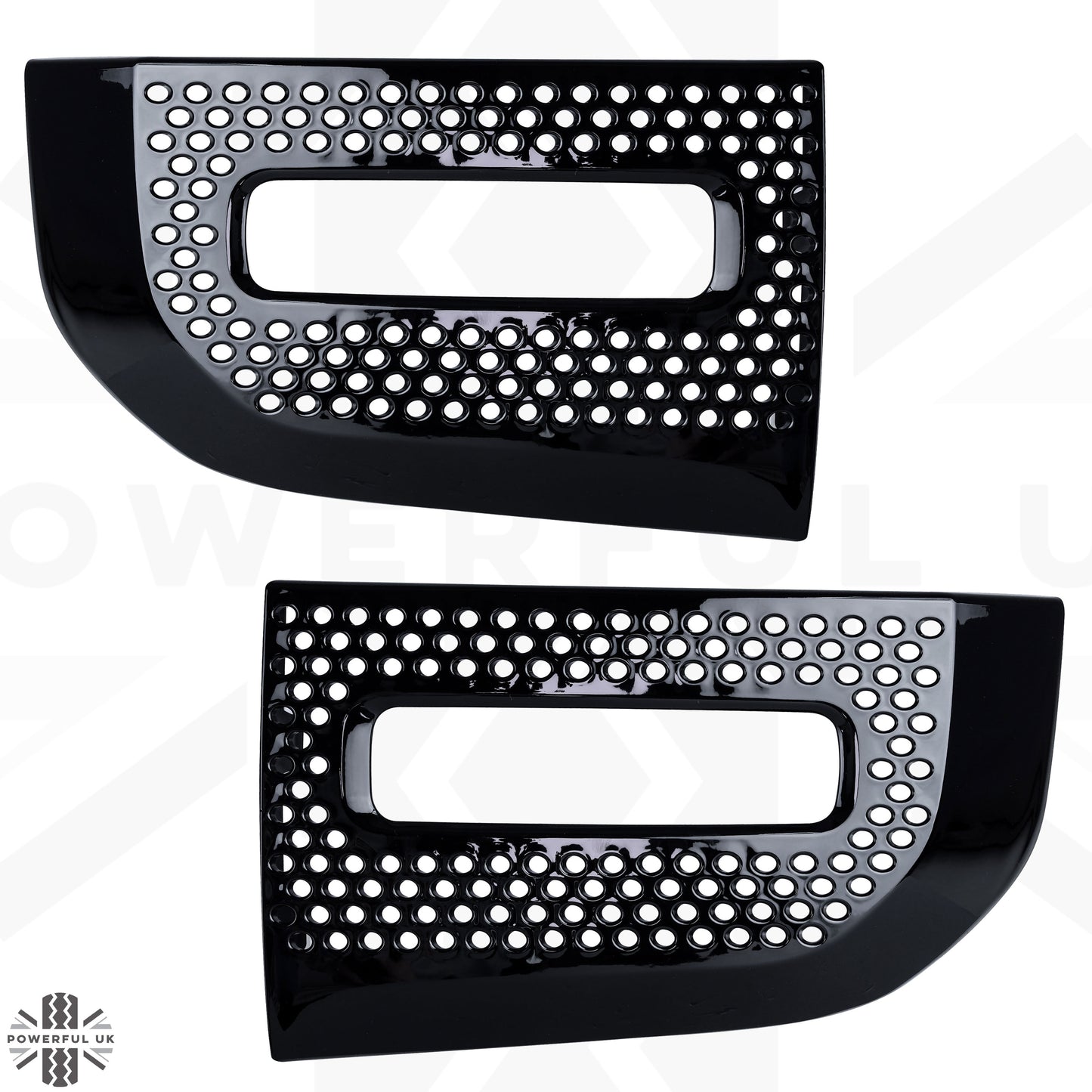 Fog Lamp Surround Grille for Land Rover Defender L663 - Gloss Black - PAIR