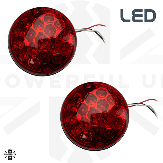 NAS Style LED Red Brake / Tail Lights for Land Rover Defender - Pair