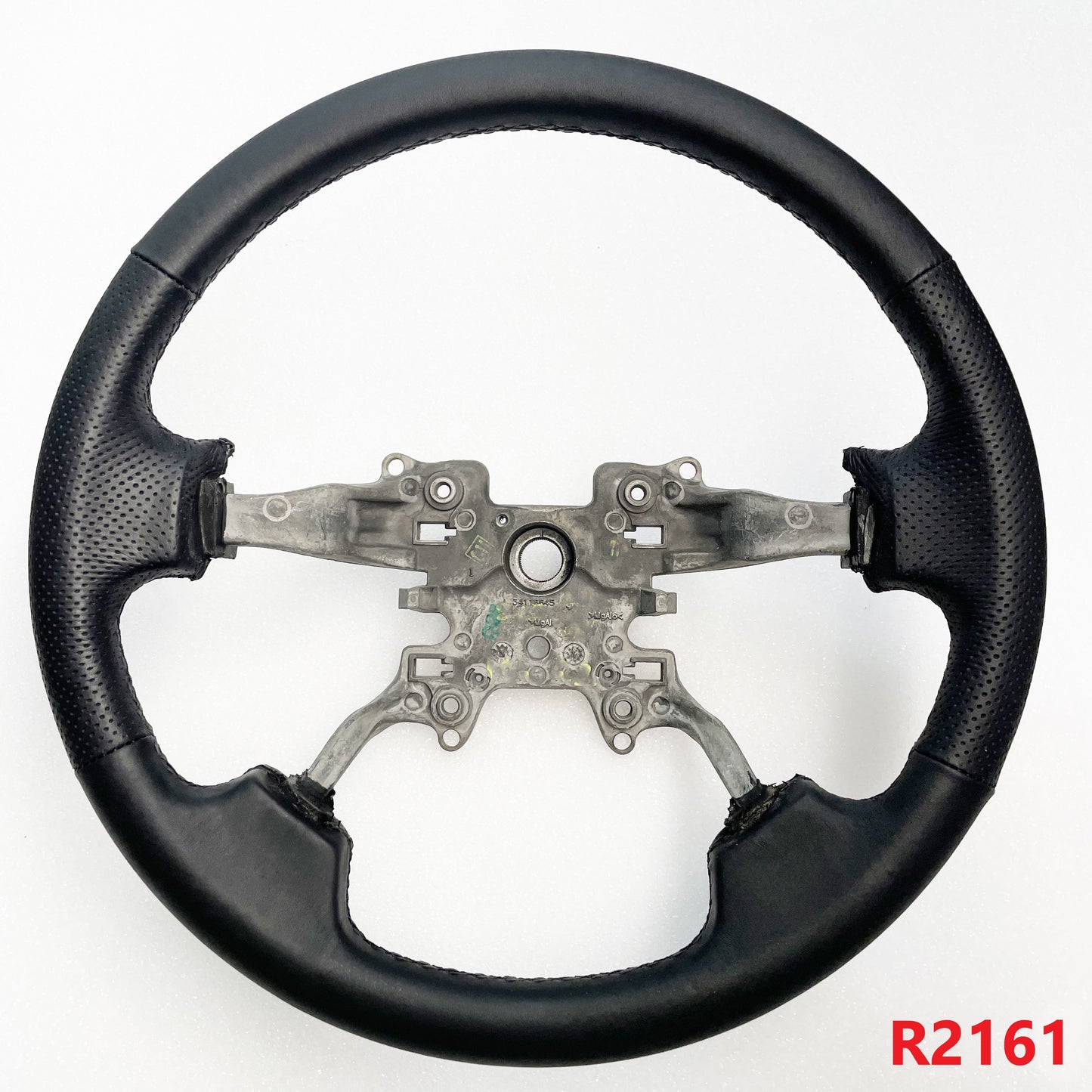 Clearance - Retrimmed Steering Wheel - Black Napa Leather / Perforated for Range Rover Sport 2010 / Discovery 4 - Quality Grade B