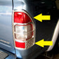 Isuzu Rodeo DMax (2002-06) Rear Light Covers - Chrome