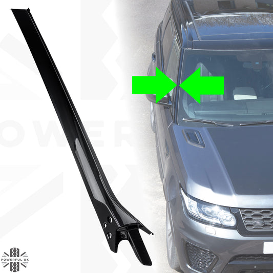Aftermarket A Pillar Finisher in Gloss Black for Range Rover Sport L494 - RIGHT