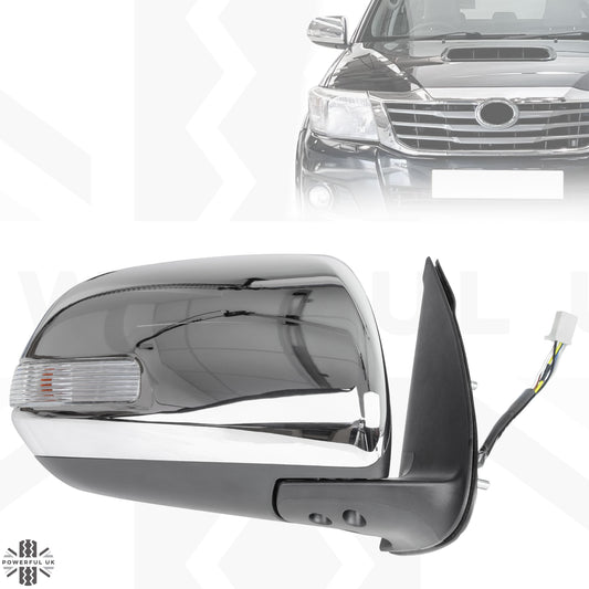 Wing Mirror Assembly - Chrome - RH - for Toyota Hilux Mk7 (2011-15)