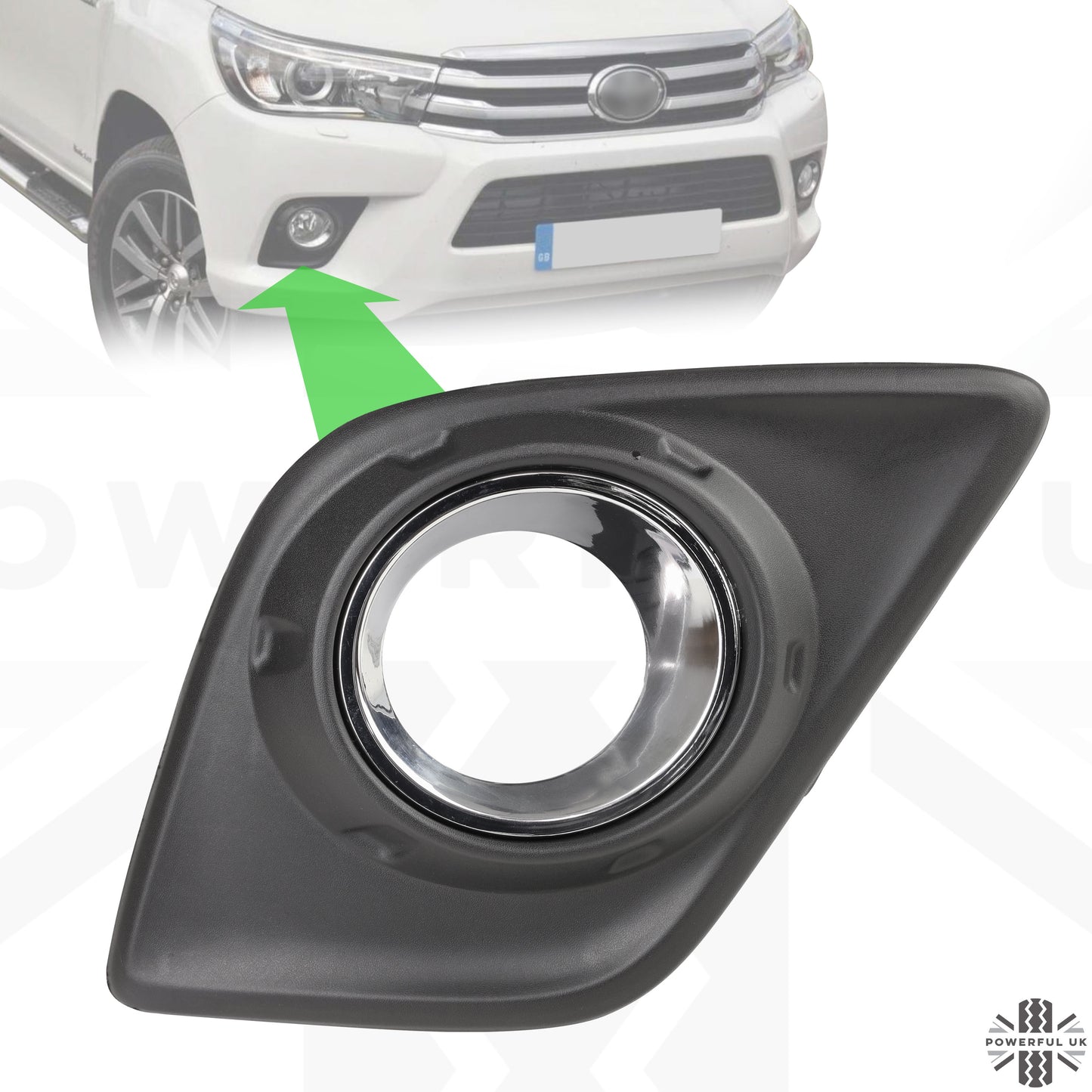 Fog Bezel for Toyota Hilux Mk8 2015-20 - Right