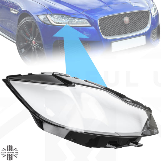 Replacement Headlight Lens for Jaguar XF 2016-20 - RH