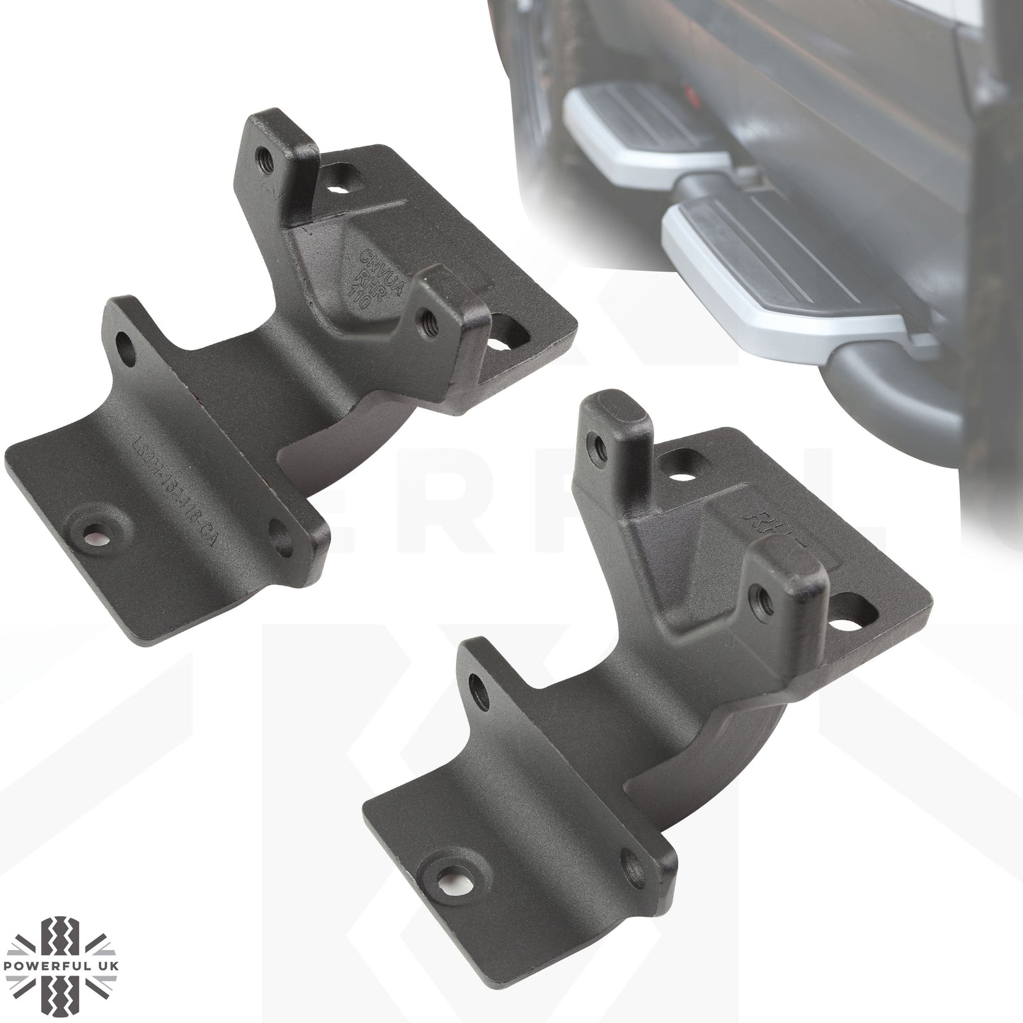 2pc Replacement Brackets for Fixed Side Steps on Land Rover Defender L663(110) - RIGHT SIDE