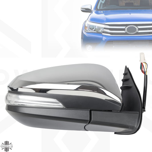 Wing Mirror Assembly - Chrome - RH - for Toyota Hilux Mk8 (2016+)