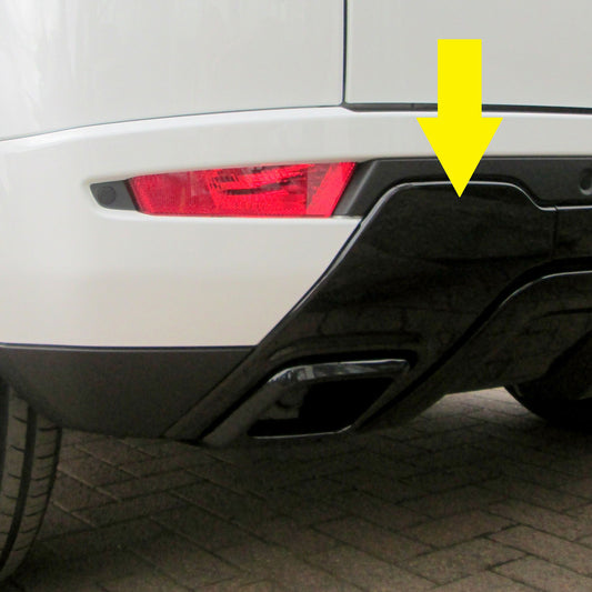Rear Bumper Plastic Exhaust Trim for Range Rover Evoque L538 Dynamic - Black - LH