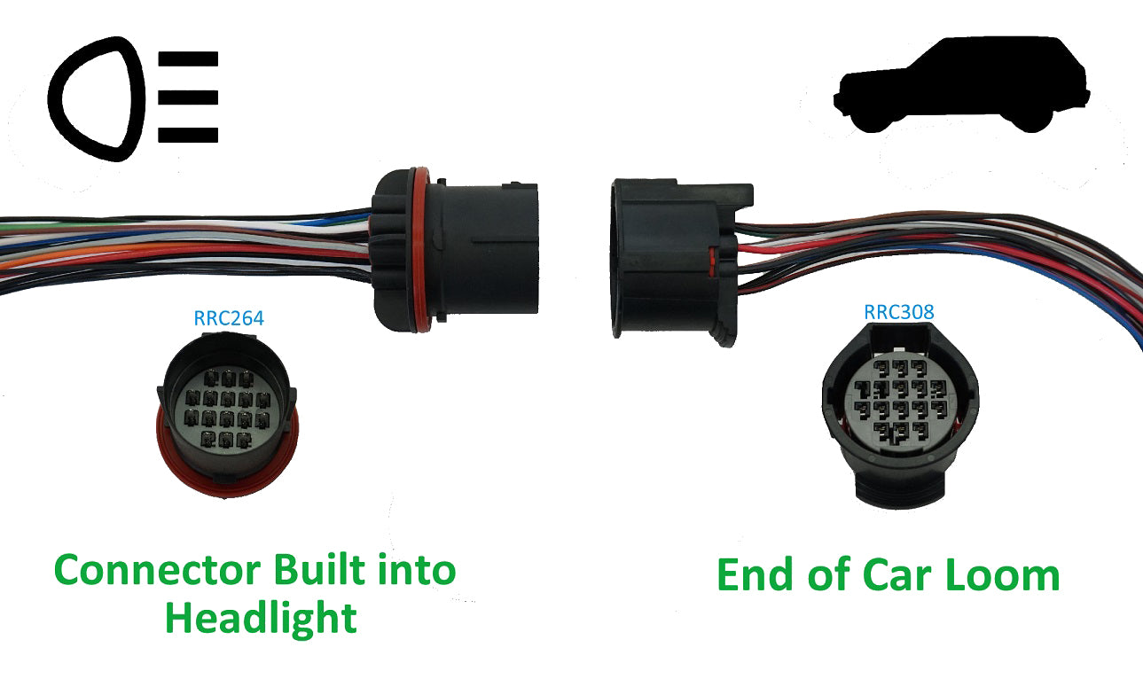 Headlight connectors 16 way - Headlight side for Land Rover Freelander 2