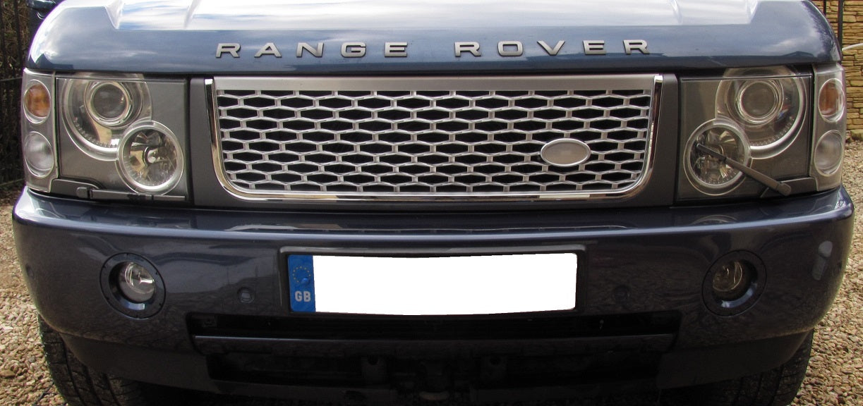 "Autobiography Style" Grille for Range Rover L322 2002-05 (with Square Headlights) - Grey Chrome Silver