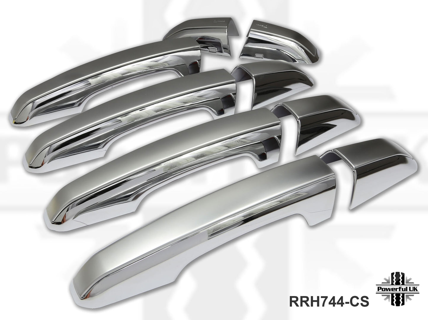 2pc "Autobiography Style" Door Handle Covers for Range Rover Evoque L538 - Chrome/Silver