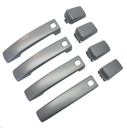Door Handle "Skins" for Land Rover Discovery 4 (with hole for button)  - Silver