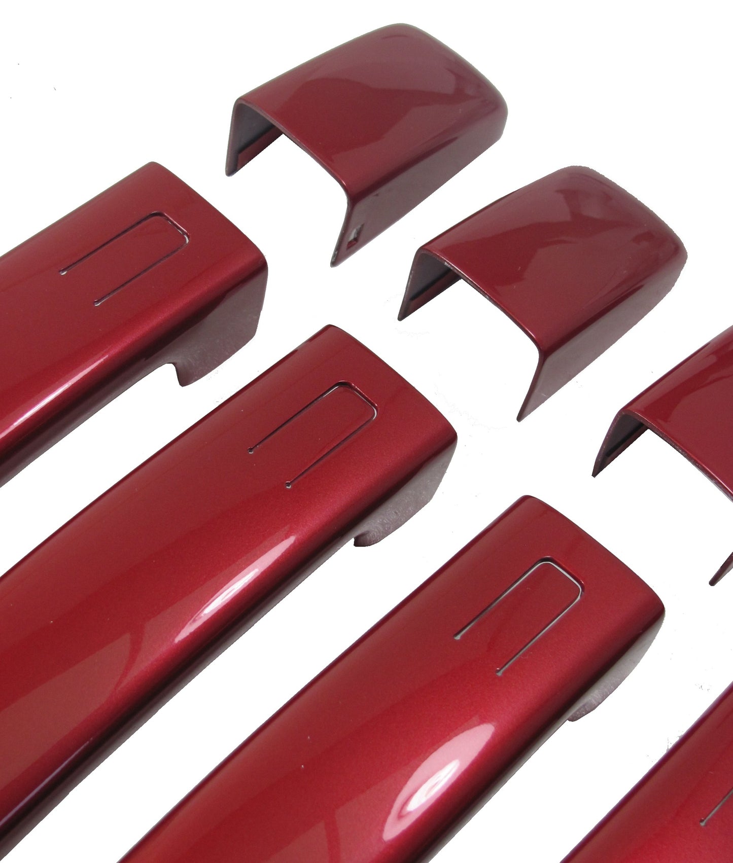 Door Handle Covers for Land Rover Discovery 4 with Button in Handle - Firenze Red