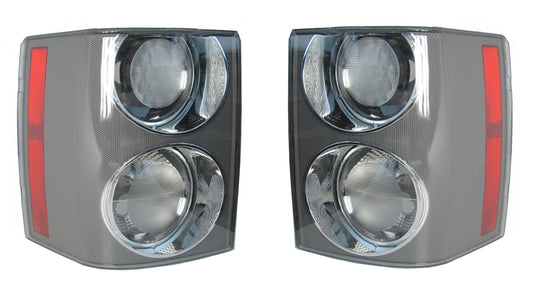 Rear Lights Clear/Clear "Supercharged Type" for Range Rover L322 2002-09 - PAIR - No Bulbs or Bulb Holders