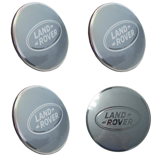 Silver & Chome Wheel Center caps for Land Rover Discovery 3 22 LR3 Genuine 4pc set