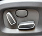 Interior Seat Button Covers (4 pc) - Silver & Black for Range Rover Evoque 2011-15