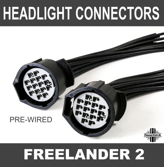 Headlight Connectors for Land Rover Freelander 2 - Pair