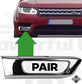 Chrome Black Fog Lamp Surrounds for Range Rover Sport L494 2014-17