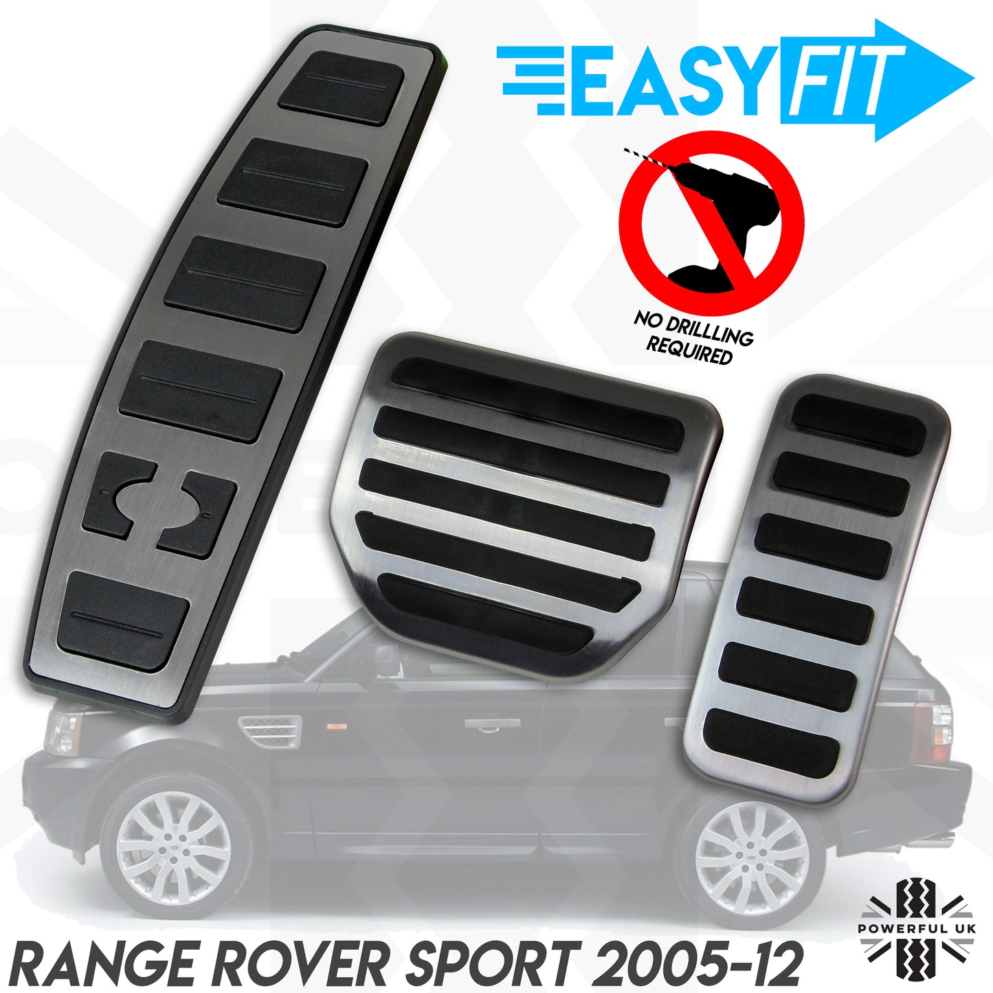 Easy Fit Pedal Cover Kit (3pc) for Range Rover Sport L320
