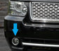 Front Bumper Fog Lamp Surrounds for Range Rover L322 2010 -  Black