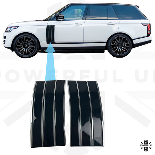 Side Vents in Gloss Black & Chrome for Range Rover L405 - Aftermarket