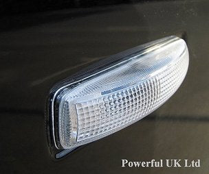 Clear Side Repeaters for Range Rover Sport L320 - Clear with Chrome Reflector