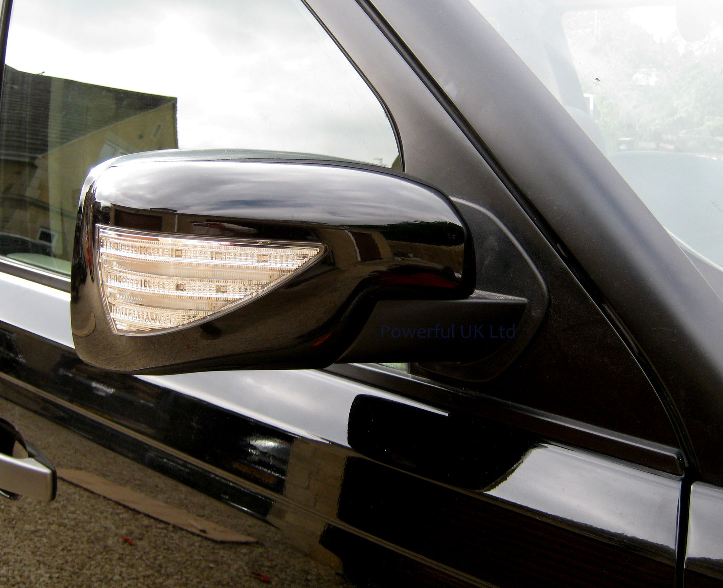 Full Mirror Covers With LED for Range Rover Sport (05-09 Mirrors) - Gloss Black