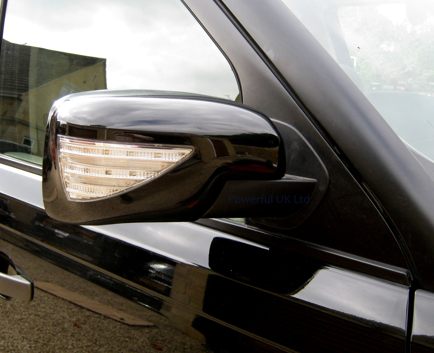 Full Mirror Covers With LED for Land Rover Freelander 2 (07-09 Mirrors) - Gloss Black
