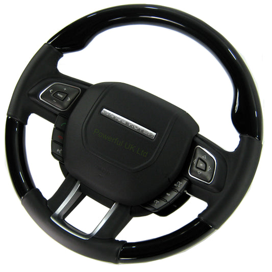 Steering Wheel Non Heated / Paddle Shift / Sport Grip for Range Rover Evoque - Piano Black