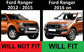 Side Vent Covers - Satin Black - Ford Ranger 2016