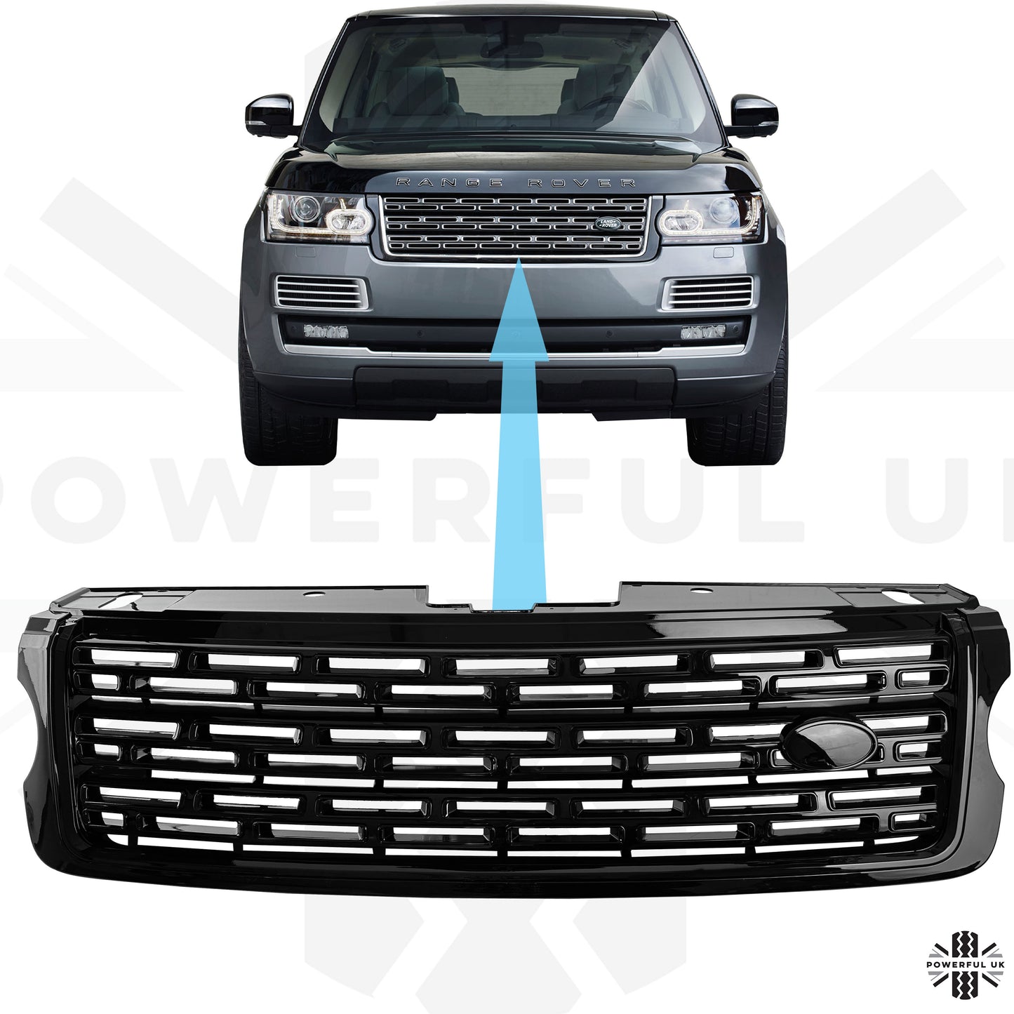 Autobiography SV Style Front Grille in full Black for Range Rover L405 2013-2017